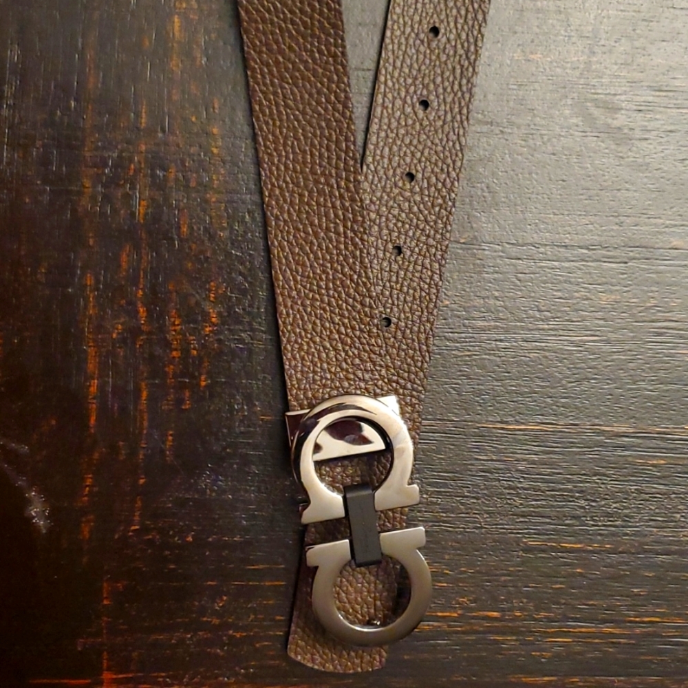 Ferragamo reversible double gancio belt